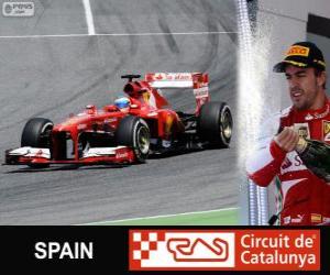 пазл Фернандо Алонсо празднует свою победу в Гран Гран-при Испании 2013